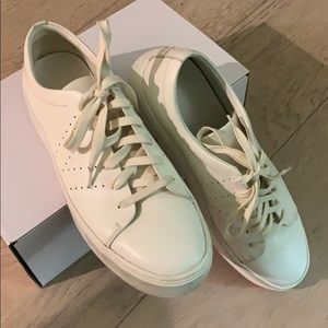 Vince White Leather Sneakers